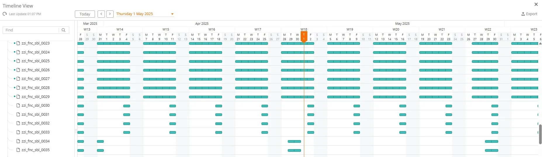 Select Timeline View