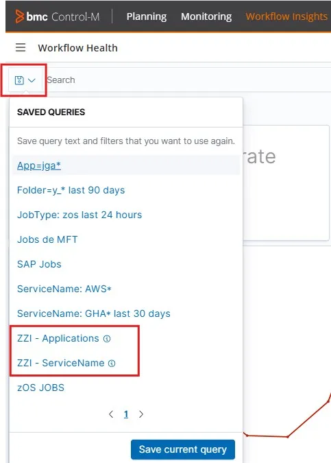 Select a Saved Query